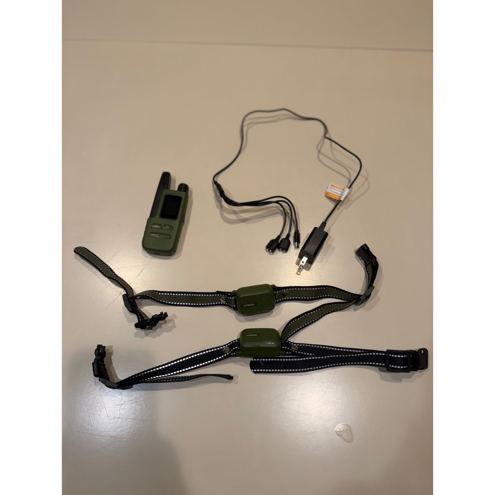 Jugbow Dog Training Collar with Remote 2 Receivers Rechargeable Olive Green